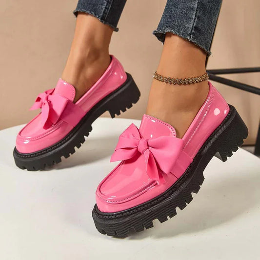 Violeta - Mocasines de plataforma con lazo