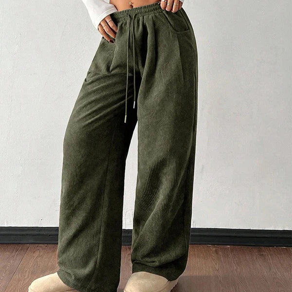 Leire - Pantalones de pana holgados y desenfadados