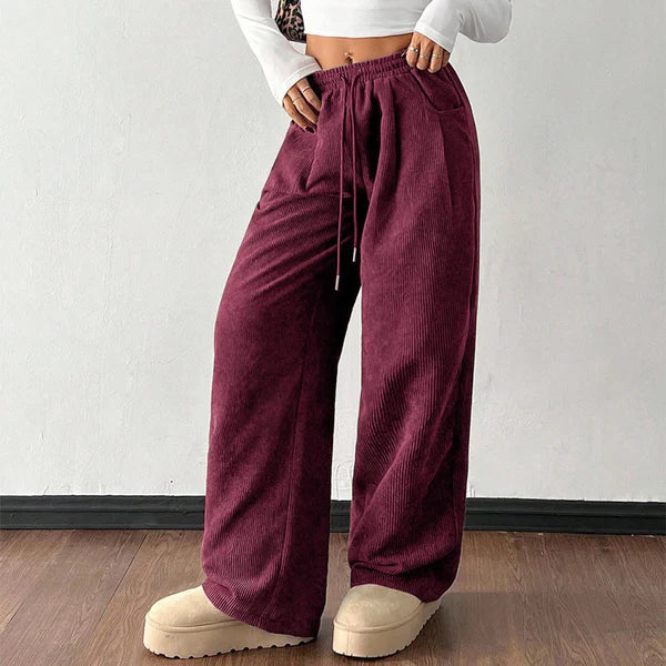 Leire - Pantalones de pana holgados y desenfadados
