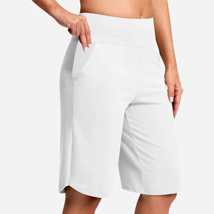 Maya - Pantalones cortos de yoga de cintura alta con bolsillos