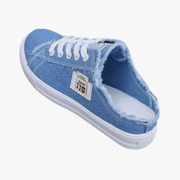 Amaya - zapatillas mule denim de suela cómoda