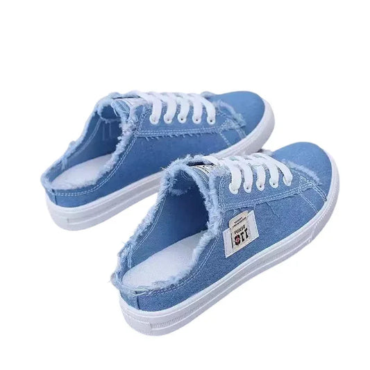 Amaya - zapatillas mule denim de suela cómoda