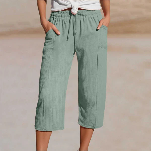 Amelia - Pantalones cortos plisados lisos