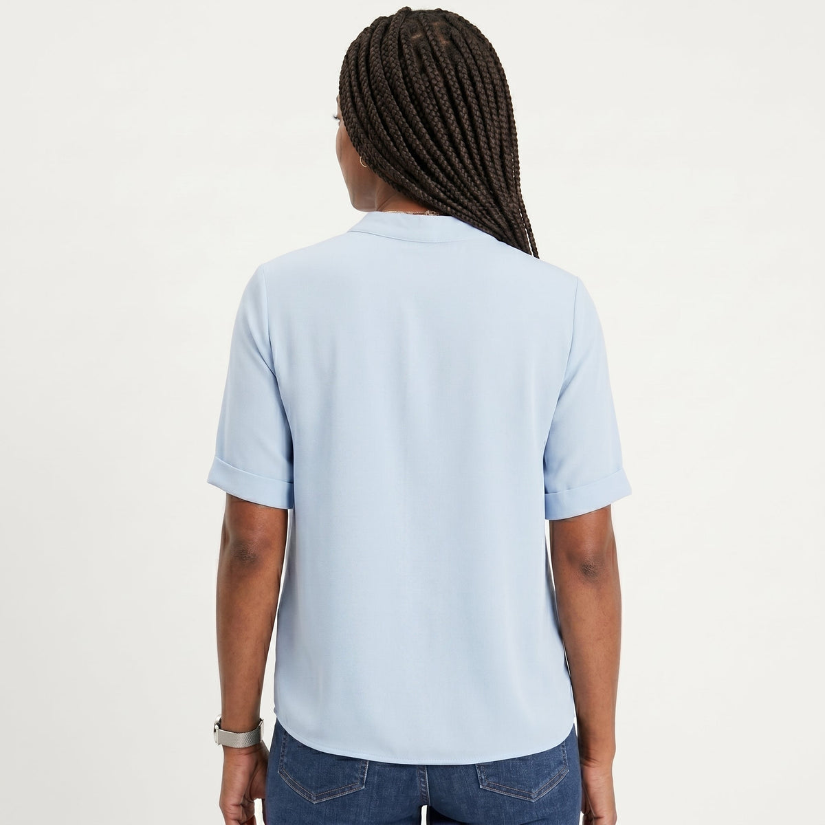 Celia - Blusa Fluida con Escote en V